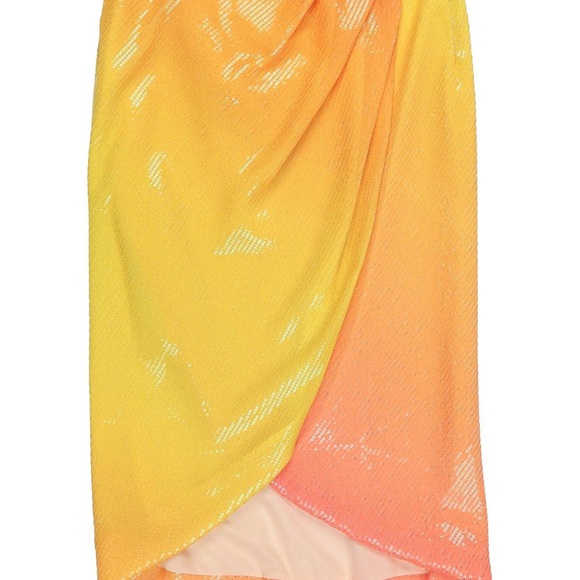 Patrizia Pepe Vibrant Yellow and Orange Sequined Skirt 38 - Picture 4 of 5